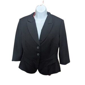 Black Suit Jacket Blazer Size 8 (FLAW)